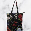 Floral-folk-fashion-ornamental-embroidery-pattern Double Zip Up Tote Bag View1