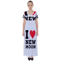 I Love New Moon High Waist Short Sleeve Maxi Dress by ilovewhateva