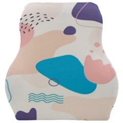 Hand-drawn-abstract-organic-shapes-background Car Seat Velour Cushion  by Salman4z