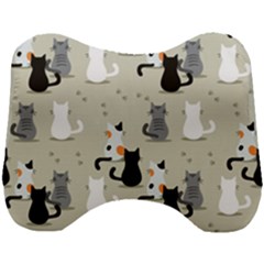 Cute-cat-seamless-pattern Head Support Cushion by Salman4z