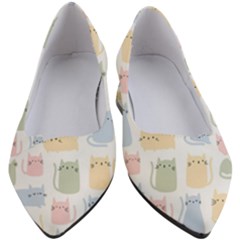 Cute-cat-colorful-cartoon-doodle-seamless-pattern Women s Block Heels  by Salman4z