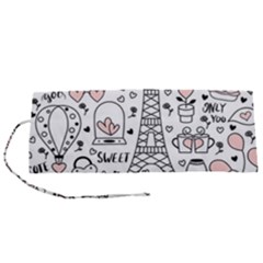 Big-collection-with-hand-drawn-objects-valentines-day Roll Up Canvas Pencil Holder (s) by Salman4z