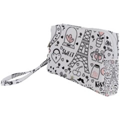 Big-collection-with-hand-drawn-objects-valentines-day Wristlet Pouch Bag (small) by Salman4z