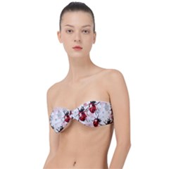 Ladybugs-pattern-texture-watercolor Classic Bandeau Bikini Top  by Salman4z