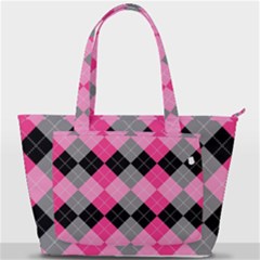 Seamless-argyle-pattern Back Pocket Shoulder Bag  by Salman4z