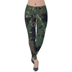 Military Background Grunge Velvet Leggings by pakminggu