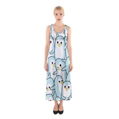 Penguins Pattern Sleeveless Maxi Dress by pakminggu