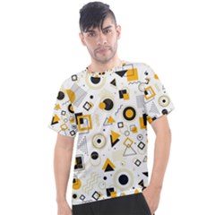 Flat Geometric Shapes Background Men s Sport Top by pakminggu