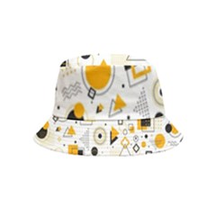 Flat Geometric Shapes Background Bucket Hat (kids) by pakminggu