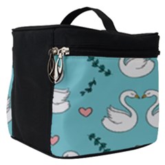 Elegant Swan Pattern Design Make Up Travel Bag (small) by pakminggu