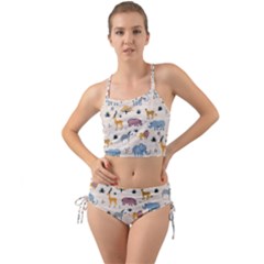 Wild Animals Seamless Pattern Mini Tank Bikini Set by pakminggu