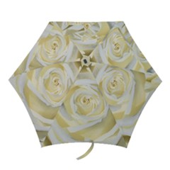 White Roses Flowers Plant Romance Blossom Bloom Nature Flora Petals Mini Folding Umbrellas by pakminggu