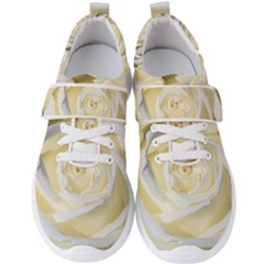 White Roses Flowers Plant Romance Blossom Bloom Nature Flora Petals Men s Velcro Strap Shoes by pakminggu