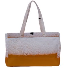 Beer Foam Bubbles Alcohol Glass Canvas Work Bag by pakminggu