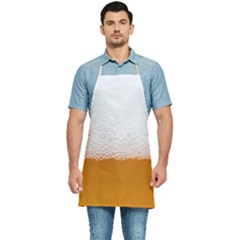 Beer Foam Bubbles Alcohol Glass Kitchen Apron by pakminggu