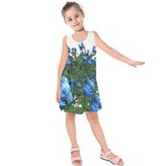 Flowers Roses Rose Nature Bouquet Kids  Sleeveless Dress by pakminggu