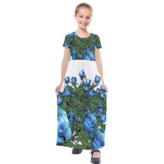 Flowers Roses Rose Nature Bouquet Kids  Short Sleeve Maxi Dress by pakminggu