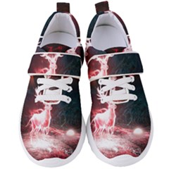 Deer Animal Moon Planet Space Fantasy Women s Velcro Strap Shoes by pakminggu