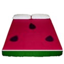 Watermelon Fruit Summer Red Fresh Food Healthy Fitted Sheet (King Size) View1