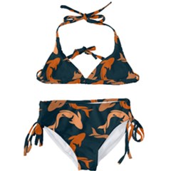 Background Pattern Texture Design Wallpaper Fish Kids  Classic Bikini Set by pakminggu