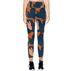 Background Pattern Texture Design Wallpaper Fish Pocket Leggings  by pakminggu