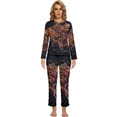 Sea Anemone Coral Underwater Ocean Sea Water Womens  Long Sleeve Lightweight Pajamas Set by pakminggu