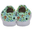 Dog Pattern Seamless Blue Background Scrapbooking Kids  Classic Low Top Sneakers View4