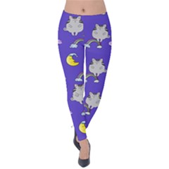 Texture Pattern Seamless Rainbow Background Dream Velvet Leggings by pakminggu
