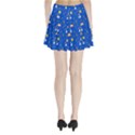 Cat Animals Sleep Stars Seamless Background Pleated Mini Skirt View2