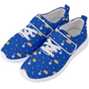 Cat Animals Sleep Stars Seamless Background Men s Velcro Strap Shoes View2