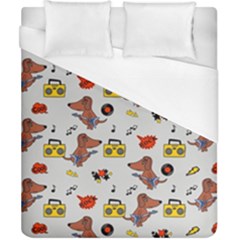 Background Pattern Texture Design Dog Music Duvet Cover (california King Size) by pakminggu