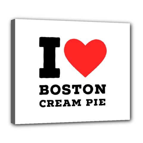 I Love Boston Cream Pie Deluxe Canvas 24  X 20  (stretched) by ilovewhateva