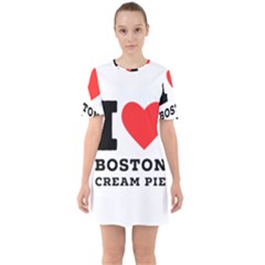 I Love Boston Cream Pie Sixties Short Sleeve Mini Dress by ilovewhateva