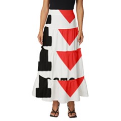 I Love Boston Cream Pie Tiered Ruffle Maxi Skirt by ilovewhateva