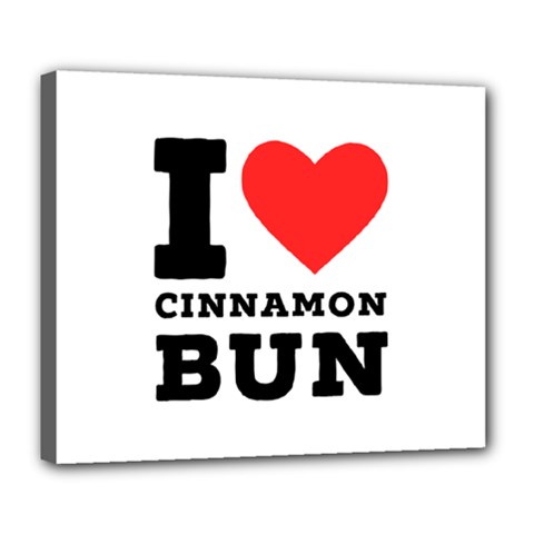 I Love Cinnamon Bun Deluxe Canvas 24  X 20  (stretched) by ilovewhateva