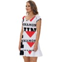 I love cinnamon bun Short Sleeve Tiered Mini Dress View2