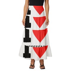 I Love Cheesecake Tiered Ruffle Maxi Skirt by ilovewhateva