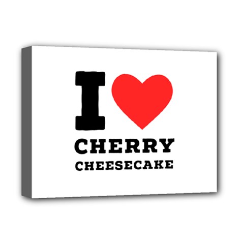 I Love Cherry Cheesecake Deluxe Canvas 16  X 12  (stretched)  by ilovewhateva