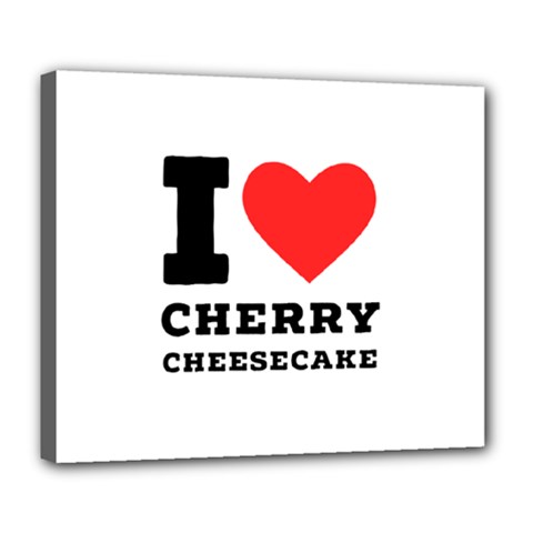 I Love Cherry Cheesecake Deluxe Canvas 24  X 20  (stretched) by ilovewhateva