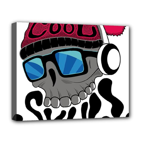 Cool Skull Deluxe Canvas 20  X 16  (stretched) by pakminggu