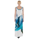 Two Dolphins Art Atlantic Dolphin Painting Animal Marine Mammal Thigh Split Maxi Dress View2