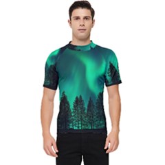 Aurora Northern Lights Phenomenon Atmosphere Sky Men s Short Sleeve Rash Guard by pakminggu