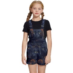 Art Cat Drawing Mammal Animal Feline Kids  Short Overalls by pakminggu