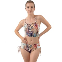 Lion Africa African Art Mini Tank Bikini Set by pakminggu