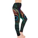 Peacock Feathers Nature Feather Pattern Leggings  View4