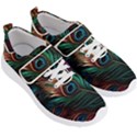 Peacock Feathers Nature Feather Pattern Men s Velcro Strap Shoes View3