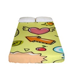 Cute Sketch Child Graphic Funny Fitted Sheet (full/ Double Size) by danenraven