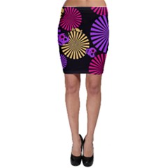 Seamless Halloween Day Of The Dead Bodycon Skirt by danenraven