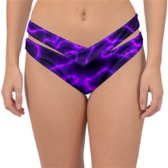 Purple Pattern Background Structure Double Strap Halter Bikini Bottoms by danenraven