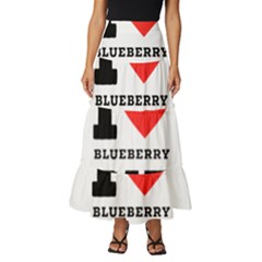 I Love Blueberry Tiered Ruffle Maxi Skirt by ilovewhateva